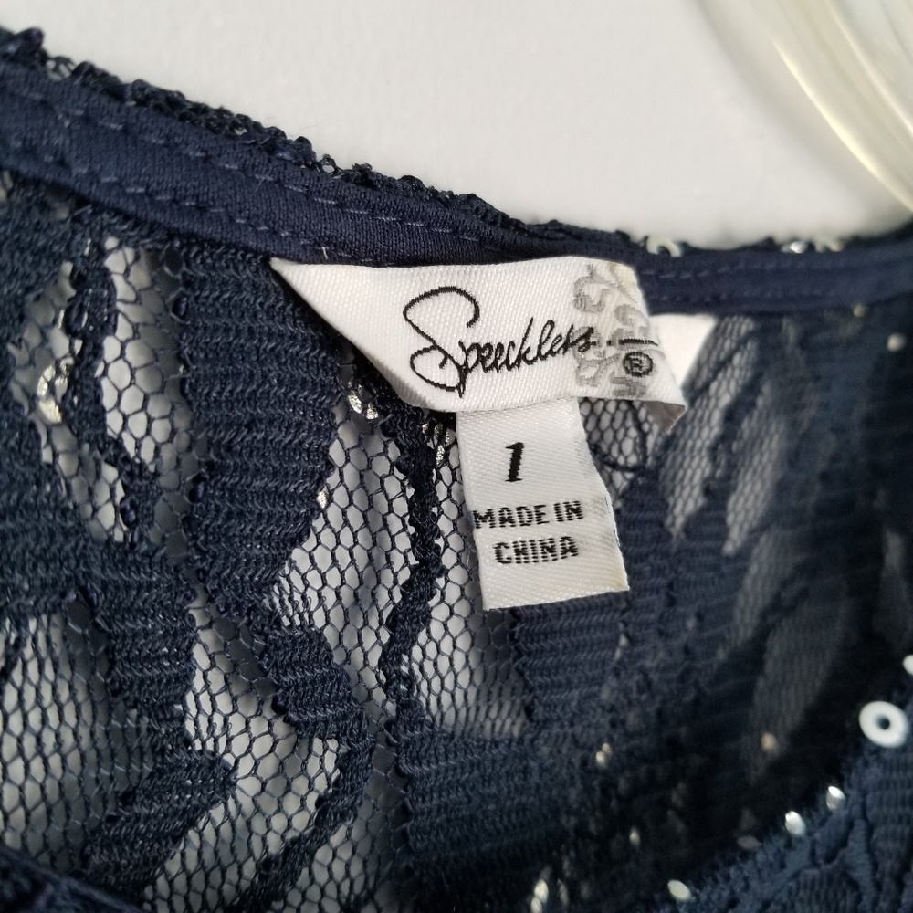 Navy Blue Cocktail Hoco/Formal Dress - Picture 5 of 5